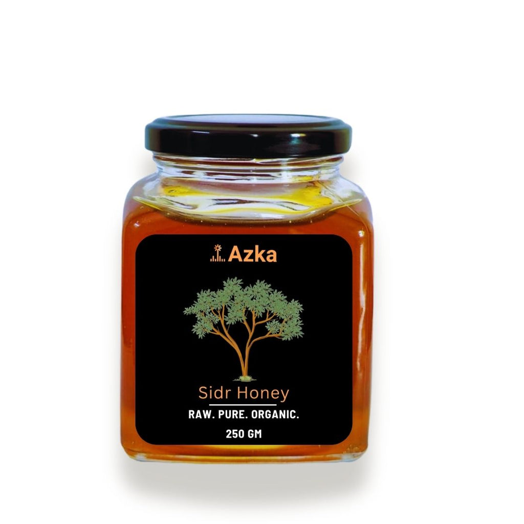 Sidr Honey 250g – Azka Organics pure wild honey in glass jar