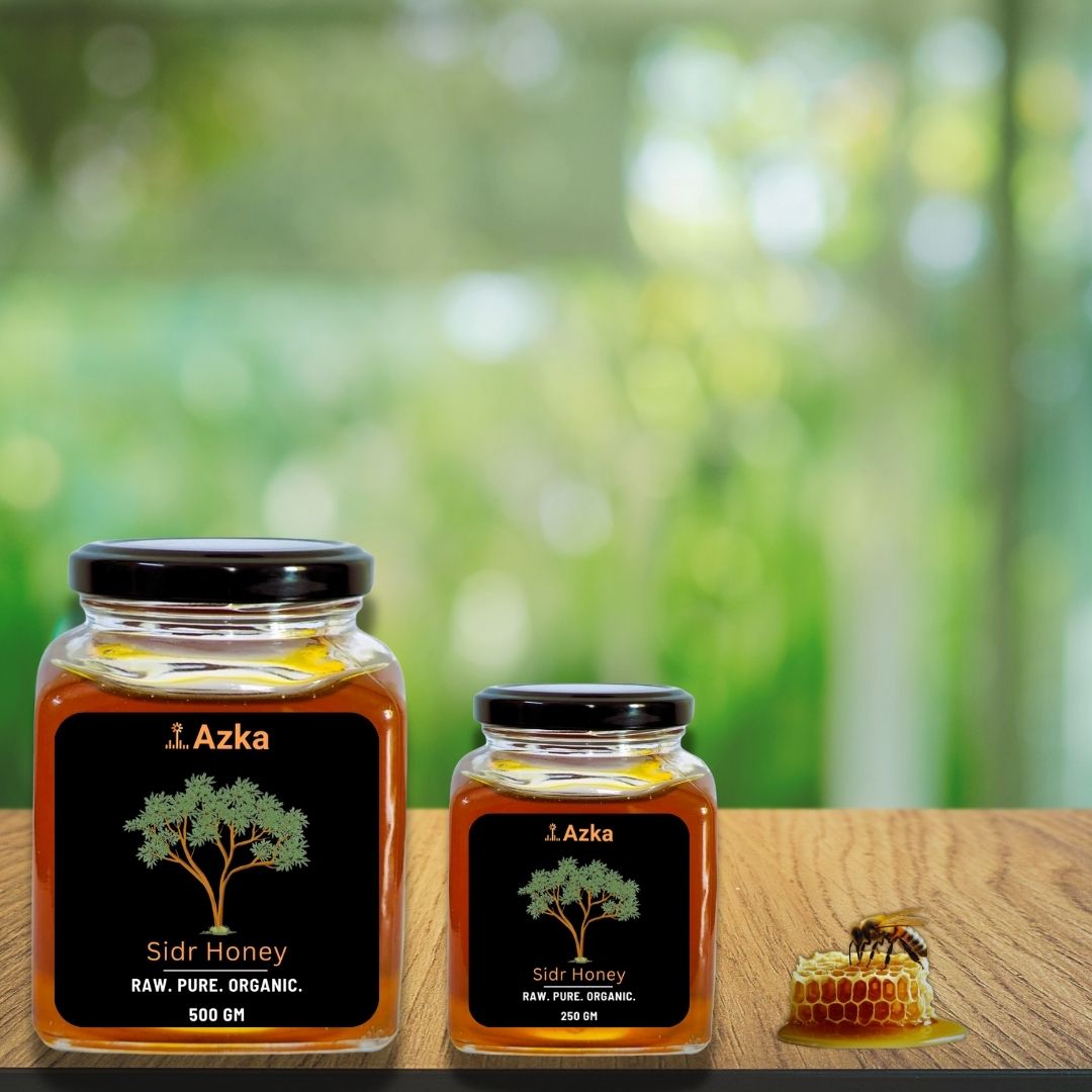 Sidr Honey by Azka Organics – pure wild honey in glass jars